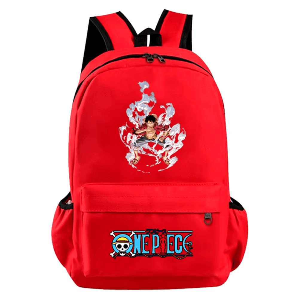 One Piece Anime Monkey D. Luffy Red Color Schoolbag