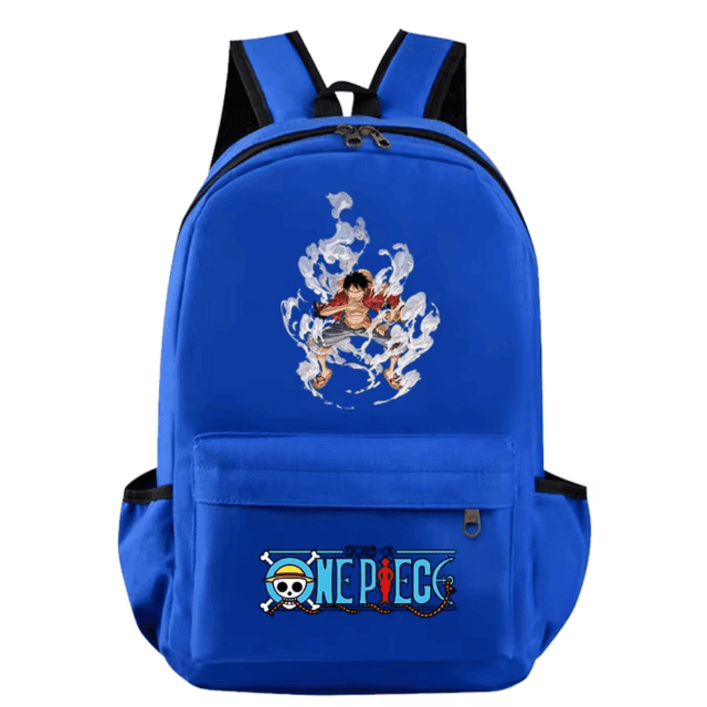 One Piece Anime Monkey D. Luffy Blue Color Schoolbag — detail 2