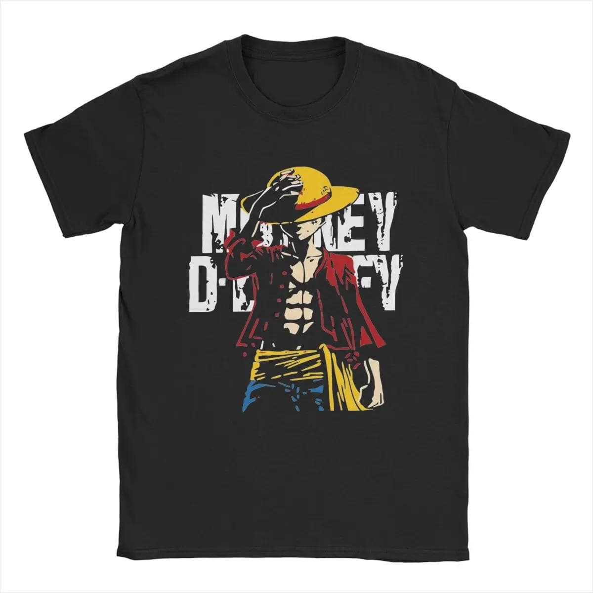 Anime One Piece Monkey D. Luffy Printed T-Shirt For Men — detail 1