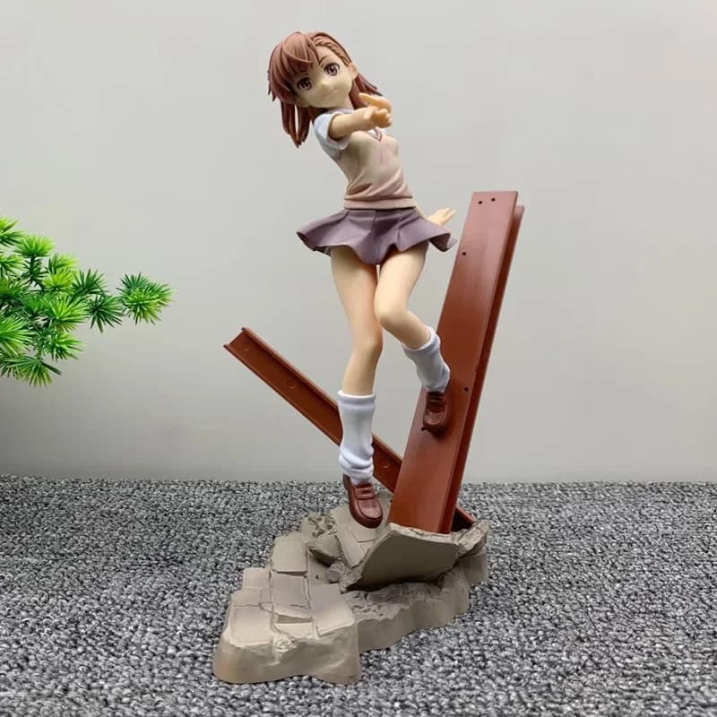 24cm Anime A Certain Magical Index Mikoto Misaka Action Figure Toy — detail 1