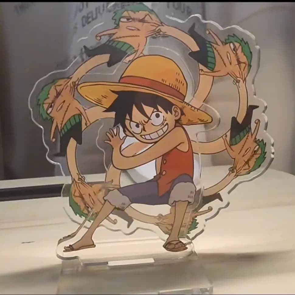 Anime One Piece Luffy Rotate Zoro Rotating Acrylic Stand — detail 1