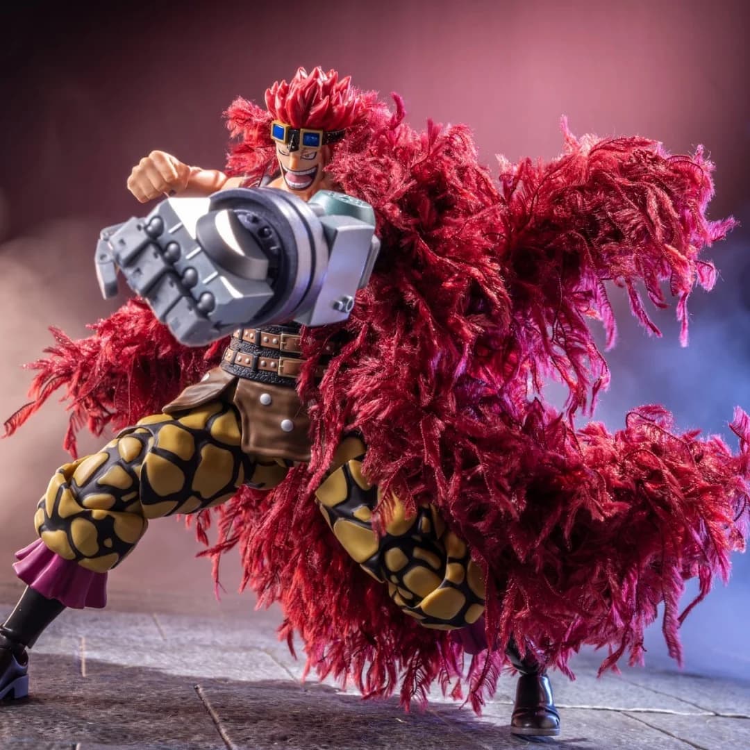 Anime One Piece Eustass Kid Red Plush Cloak Handmade Clothes Movable Humanoid Action Figure Toy — detail 2