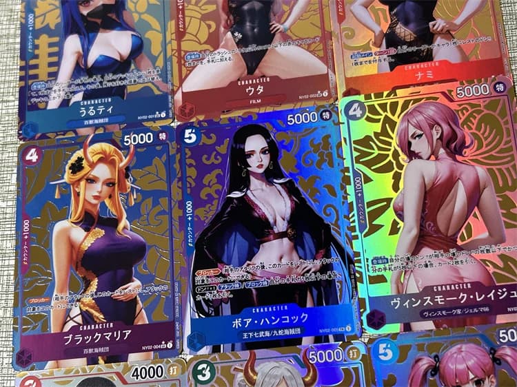 9Pcs/set Anime One Piece Colorful Flash Game Playing Card — detail 1