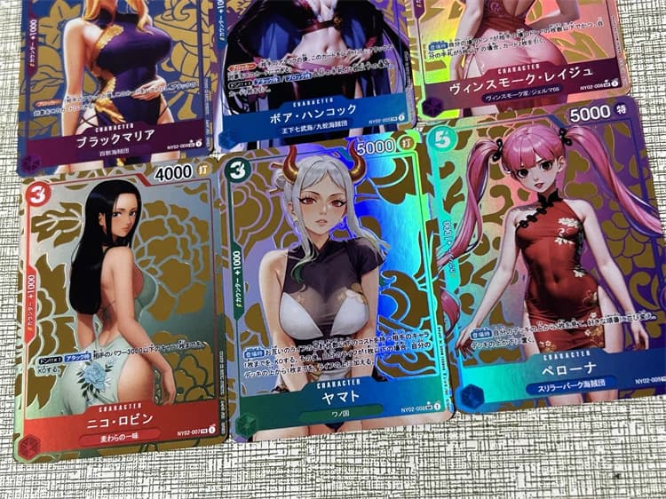 9Pcs/set Anime One Piece Colorful Flash Game Playing Card — detail 2