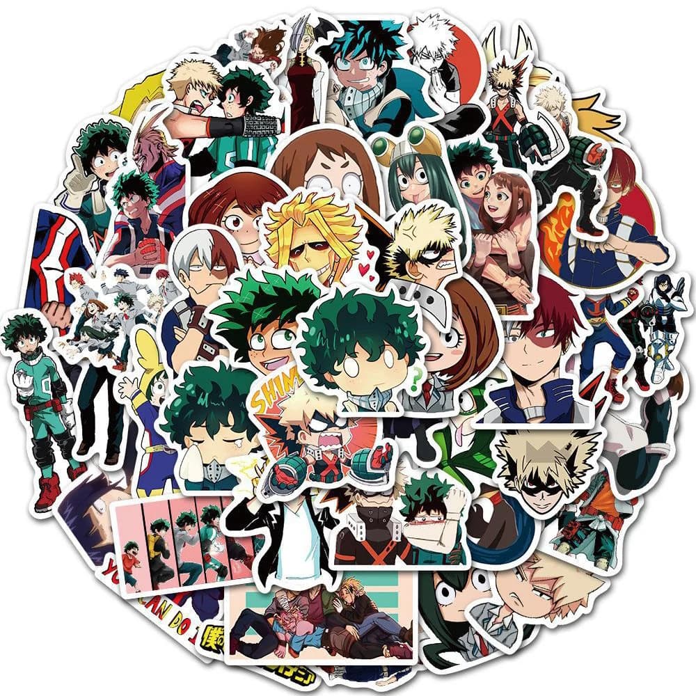 10Pcs My Hero Academia Anime Character Stickers — detail 1