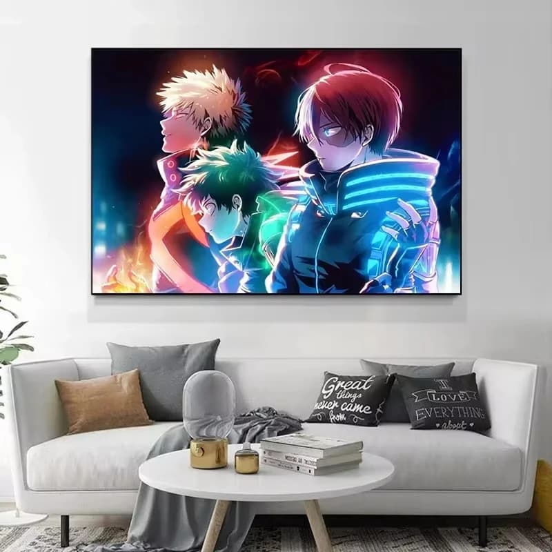 Anime My Hero Academia Izuku Midoriya With Friends Poster Wall Art — detail 1
