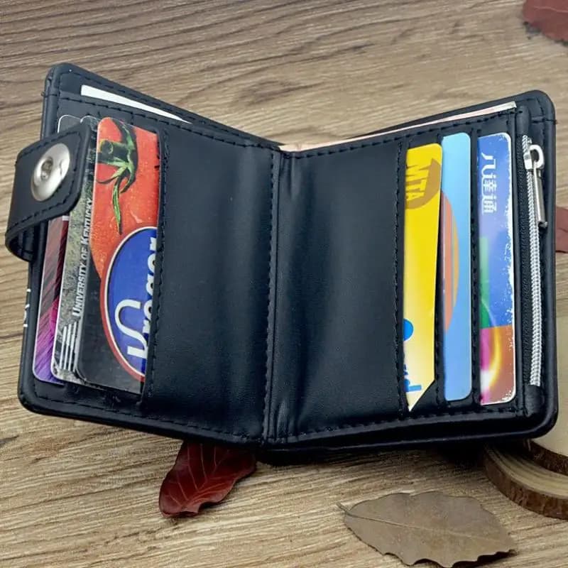 My Hero Academia Anime Pu Leather Men Wallet Rfid Anti-Magnetic Credit Cards Holder with Organizer Coin Pocket Money Clips Purse (Copy) — detail 1