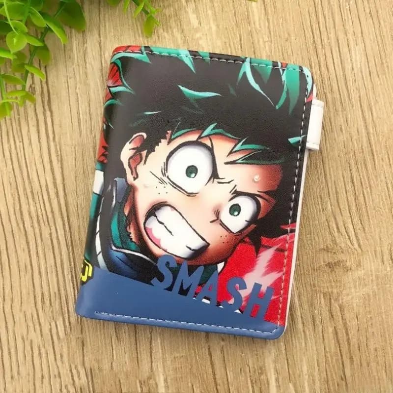 My Hero Academia Anime Pu Leather Men Wallet Rfid Anti-Magnetic Credit Cards Holder with Organizer Coin Pocket Money Clips Purse (Copy)