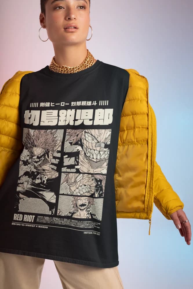 Anime My Hero Academia Eijiro Kirishima T-Shirt — detail 2