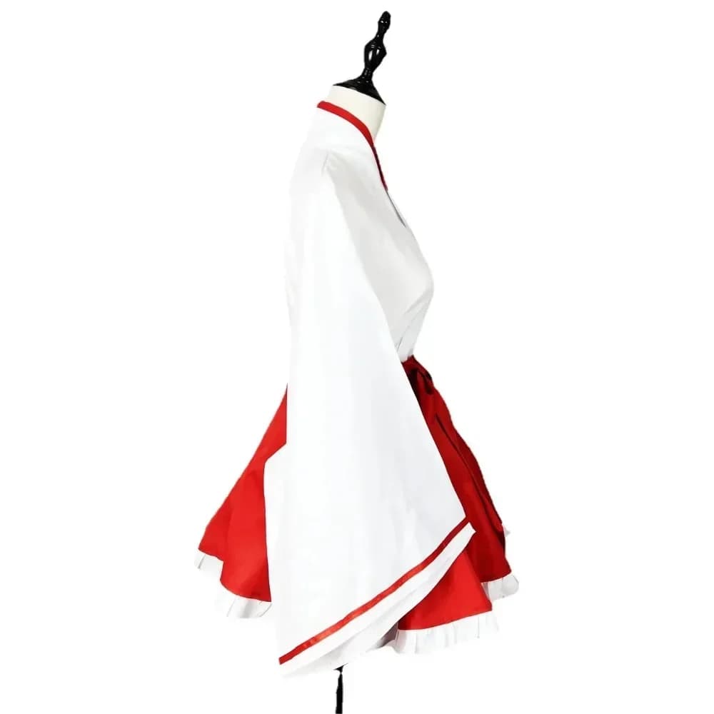 Anime My Hero Academia Maid Lolita Red Cosplay Costume — detail 1