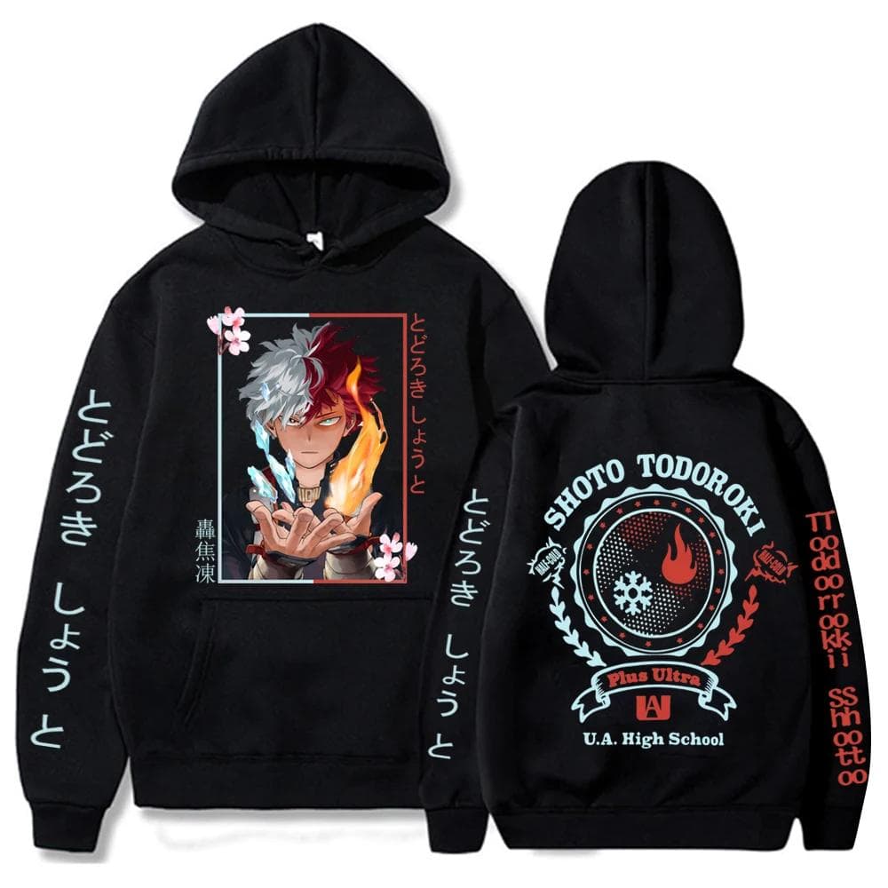 Anime My Hero Academia Shoto Todoroki Hoodie — detail 1