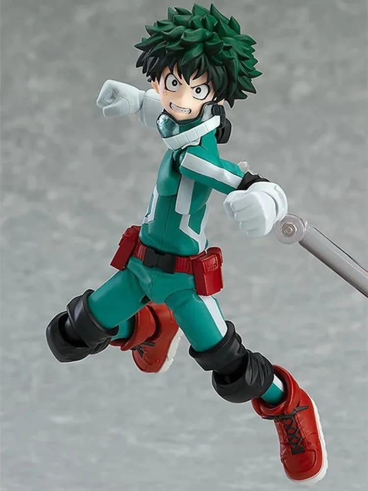 15cm Anime My Hero Academia Izuku Midoriya Action Figure Replaceable Face Toy — detail 1