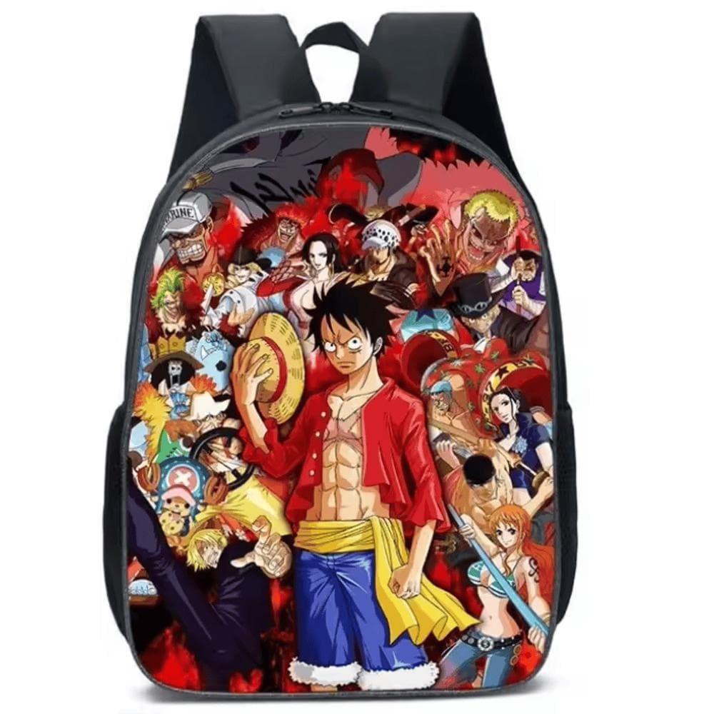 One Piece Anime Monkey D. Luffy And Friends Printed School Bag