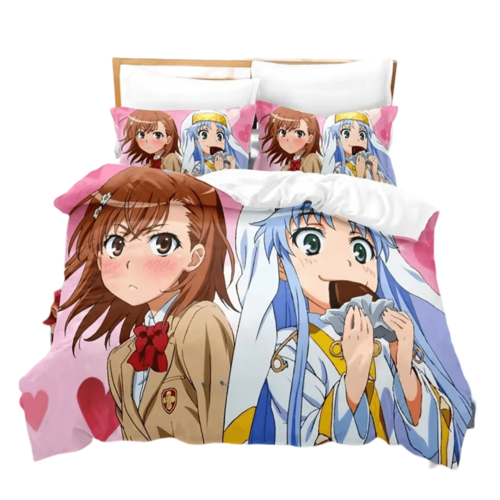 Anime Misaka Mikoto And Index Print Bedding Set