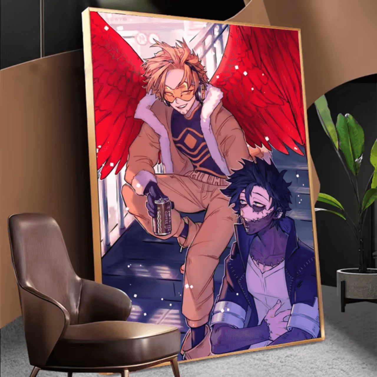 Anime My Hero Academia Hawks And Dabi Painting Wall Decor