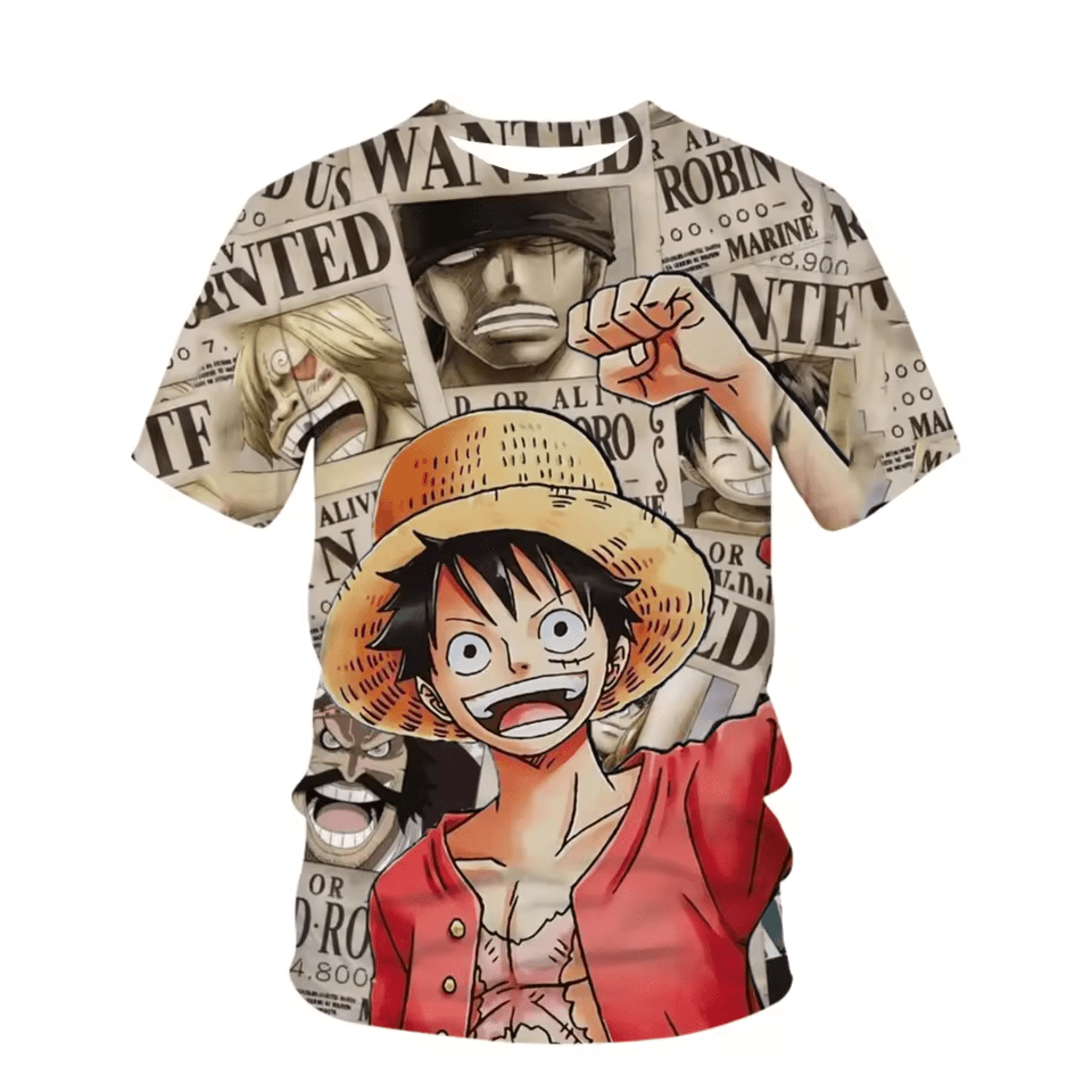One Piece Monkey D. Luffy Anime T-Shirt For Children