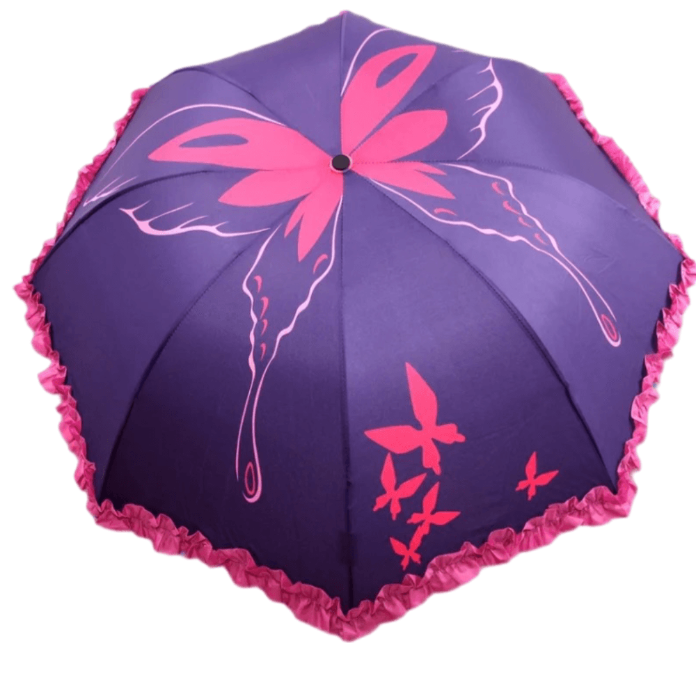 Anime Accel World Kuroyukihime Butterfly Lace Umbrella
