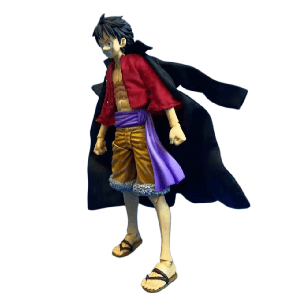 Anime One Piece Luffy Red Jacket Coat Humanoid Toy — detail 1