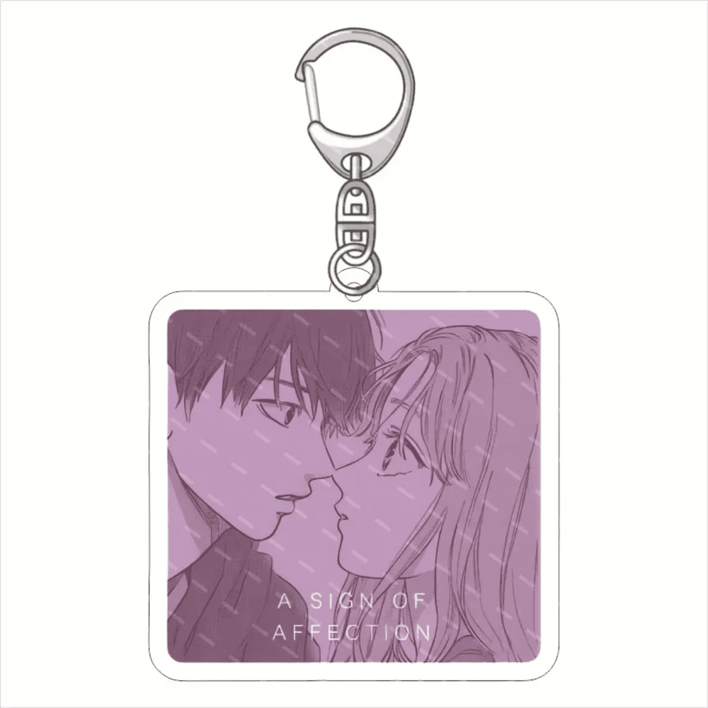 Anime A Sign of Affection Yubisaki To Renren Purple Acrylic Keychain