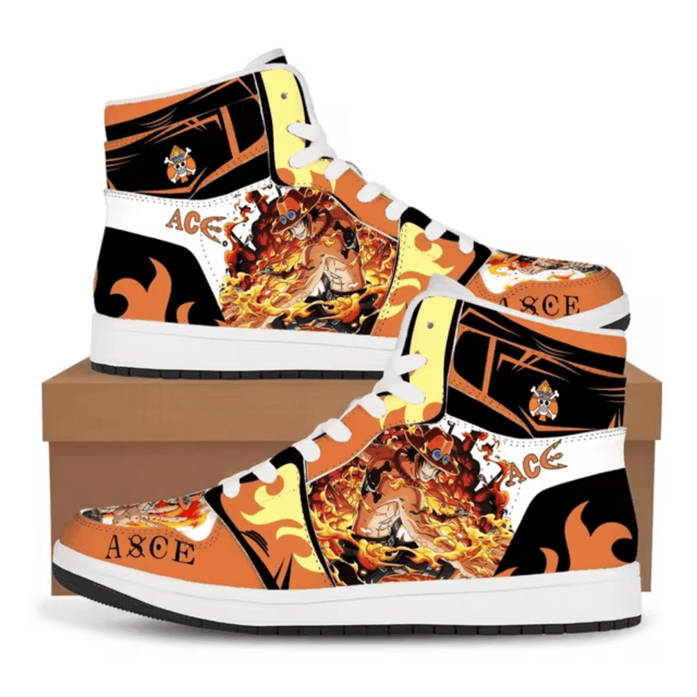 Anime One Piece Portgas D. Ace Casual Shoes For Women