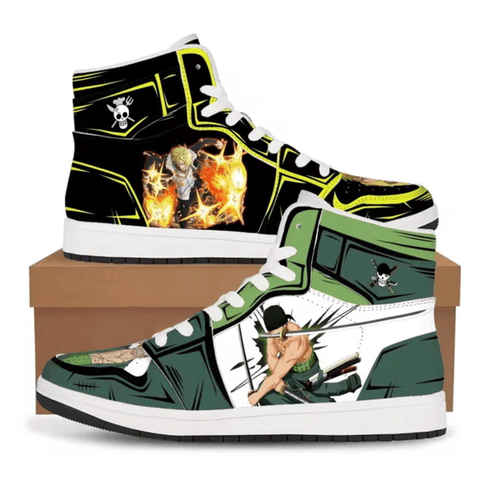 One Piece Anime Sanji And Roronoa Zoro Casual Shoes For Women