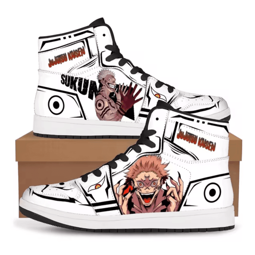 Anime Jujutsu Kaisen Ryomen Sukuna Printed Casual Shoes For Women