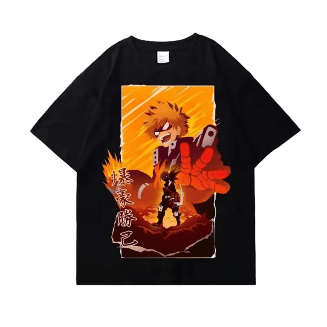 Anime My Hero Academia Katsuki Bakugo Short Sleeve T-Shirt