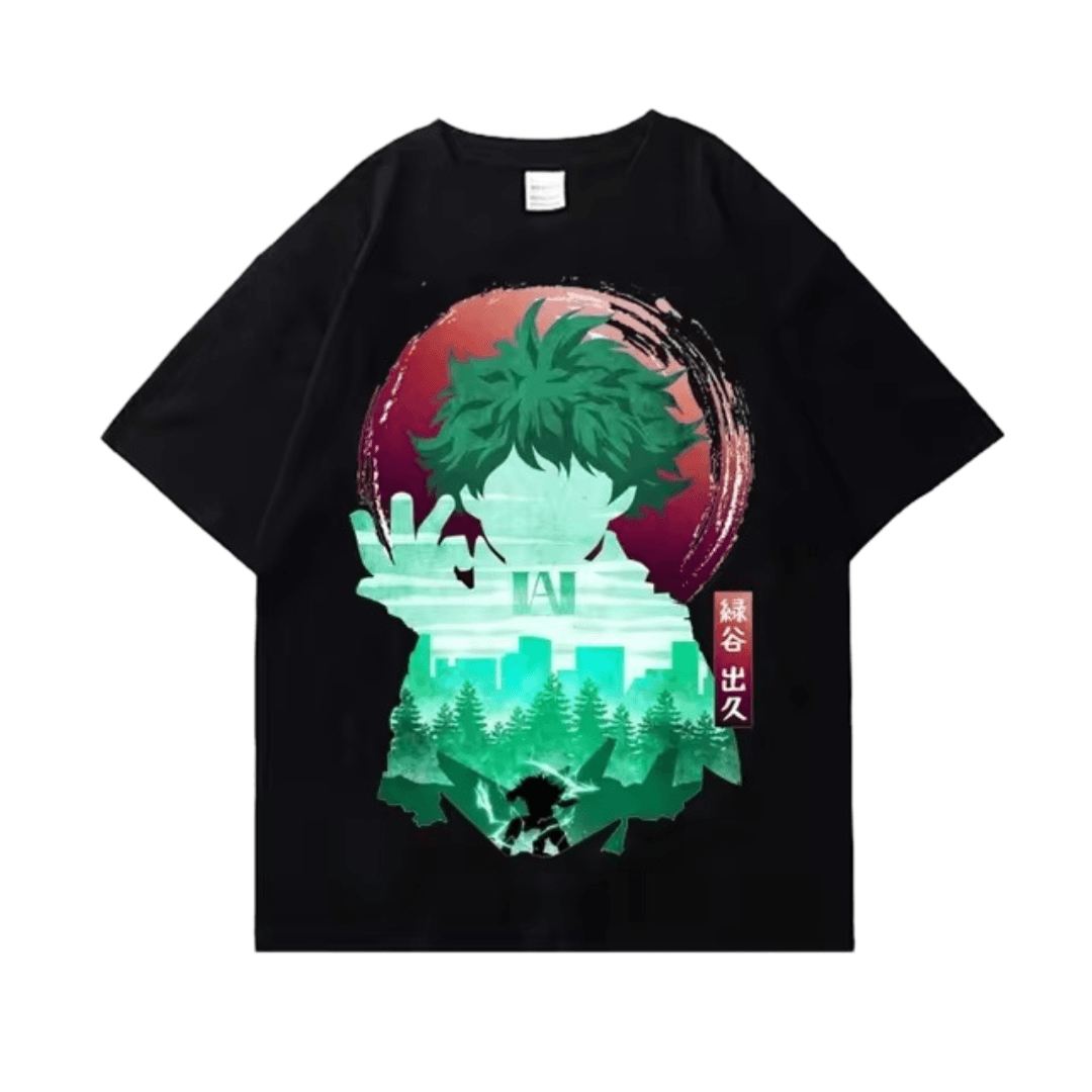 Anime My Hero Academia Izuku Midoriya Printed T-Shirt
