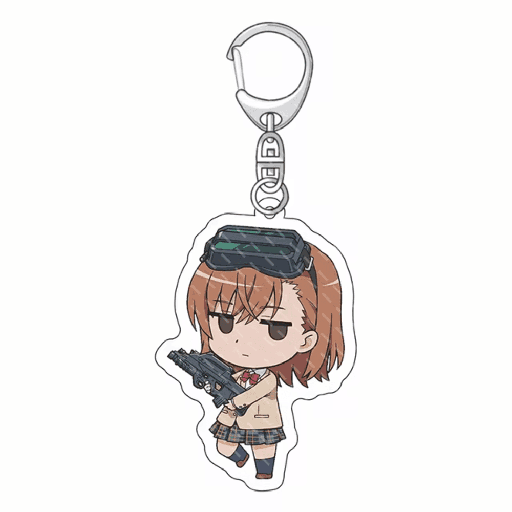 Anime A Certain Magical Index Mikoto Misaka Acrylic Keychain