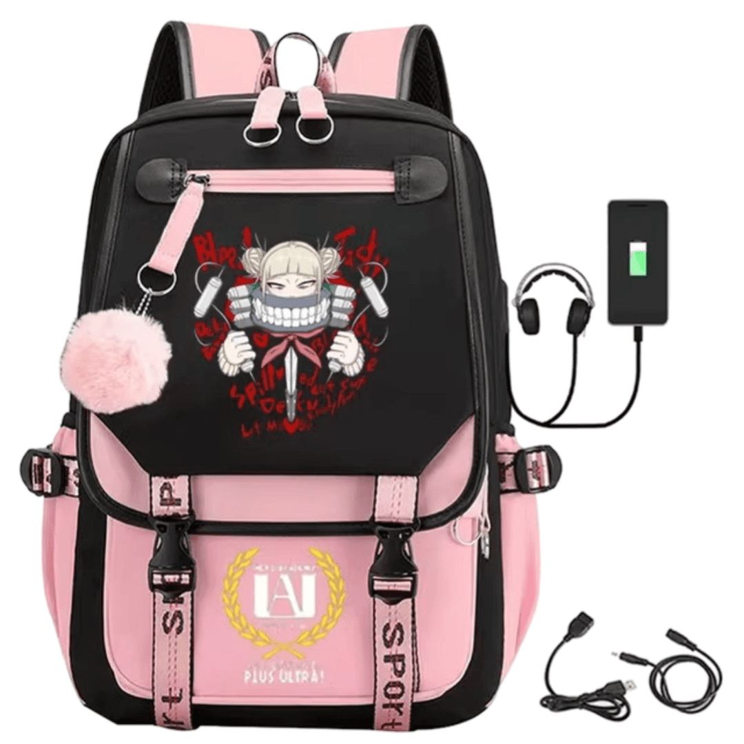 Anime My Hero Academia Himiko Toga Schoolbag With USB Port