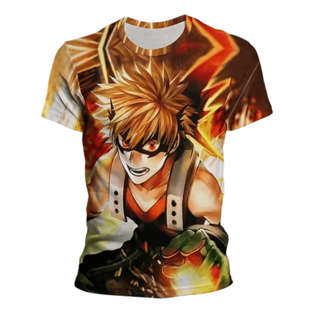 Anime My Hero Academia Katsuki Bakugo 3D Printed T-Shirt For Childern