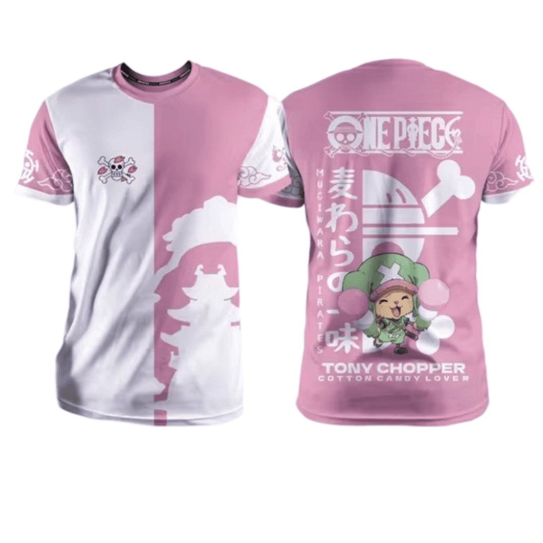 Anime One Piece Tony Tony Chopper Pink T-Shirt