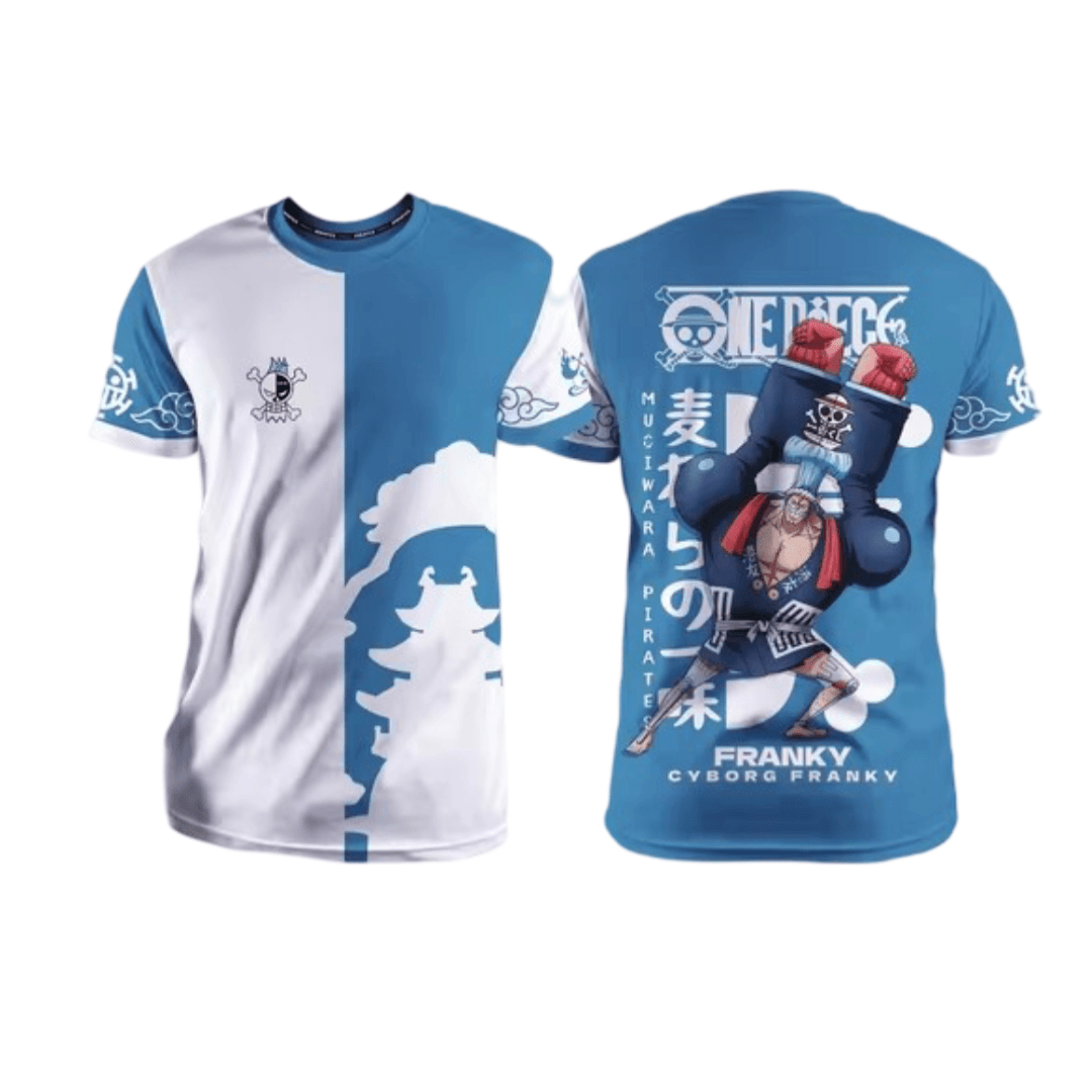 Anime One Piece Franky Blue T-Shirt