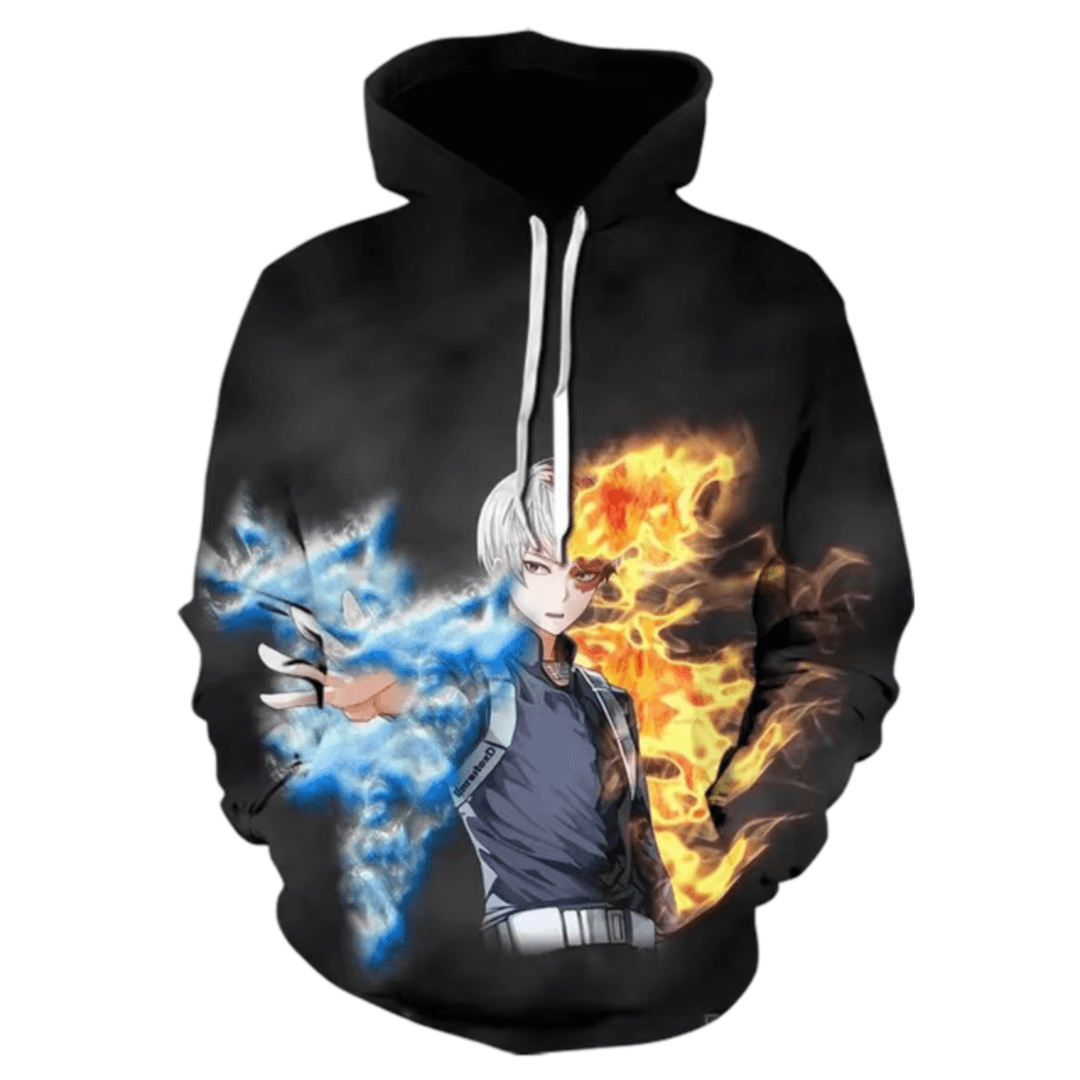 Anime My Hero Academia Shoto Todoroki 3D Printed Hoodie