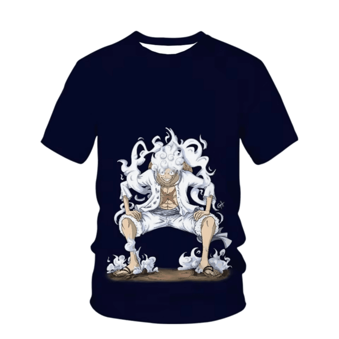 Anime One Piece Luffy Gear 5 T-Shirt For Children