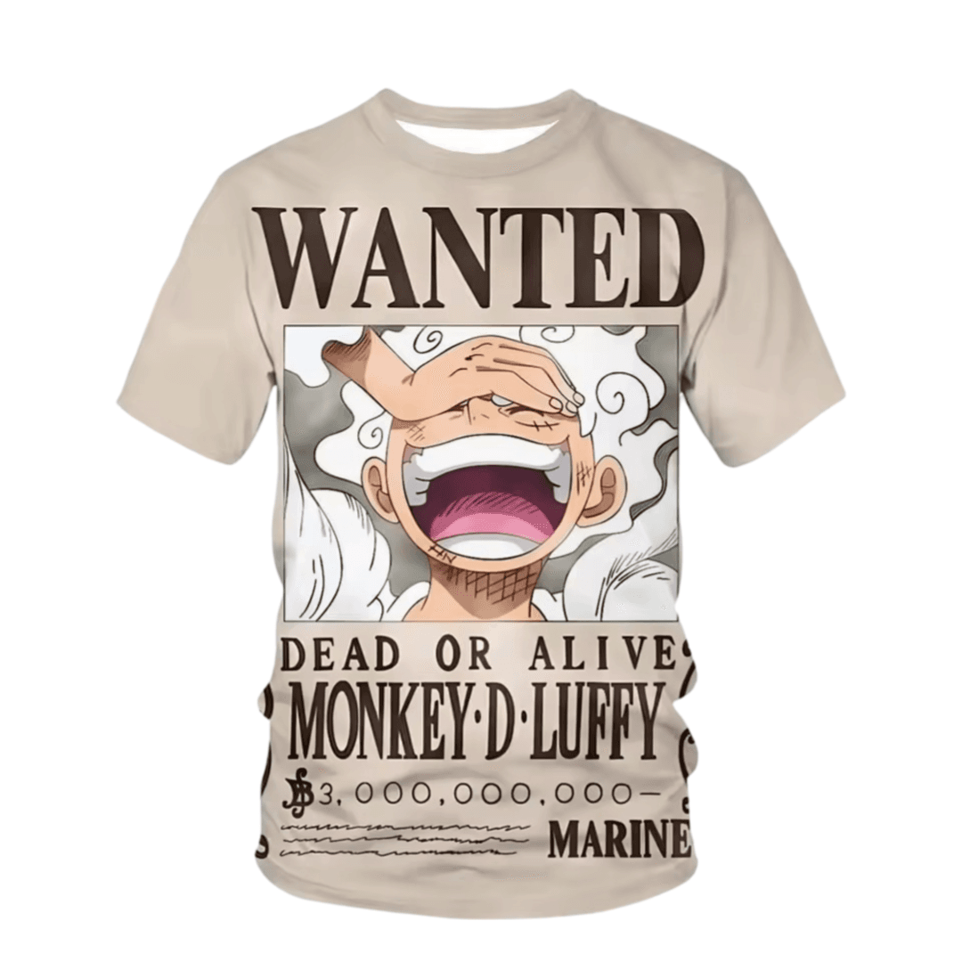 Anime One Piece Dead Or Alive Luffy Gear 5 T-Shirt For Children