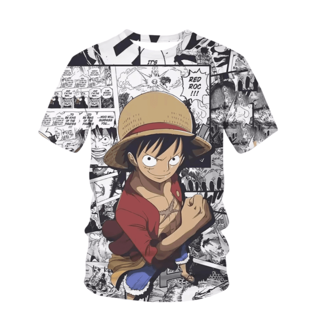 One Piece Anime Monkey D. Luffy T-Shirt For Children