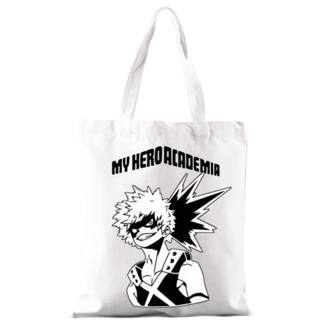 Anime My Hero Academia Katsuki Bakugo White Shoulder Bag