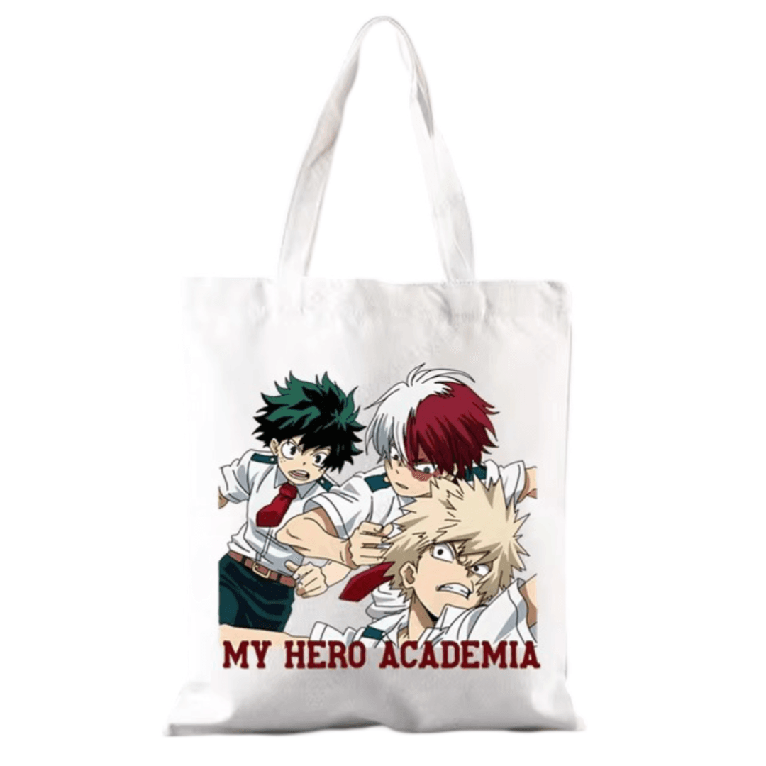 Anime My Hero Academia Izuku Midoriya With Friends White Shoulder Bag