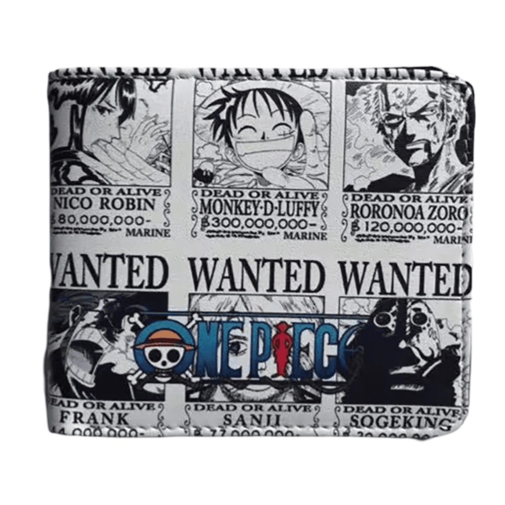 Anime One Piece Wanted Characters Printed PU Leather Wallet