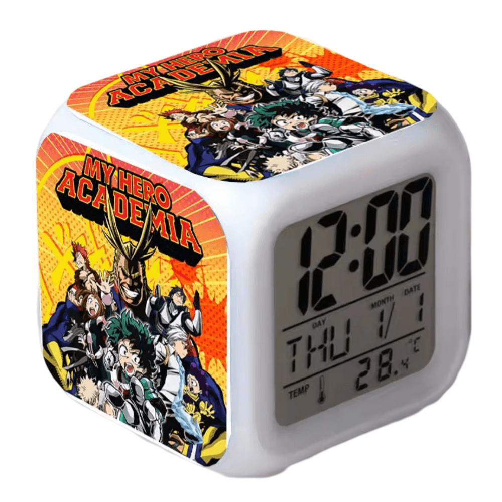 My Hero Academia Anime Characters Printed 7 Color Flash Digital Clock