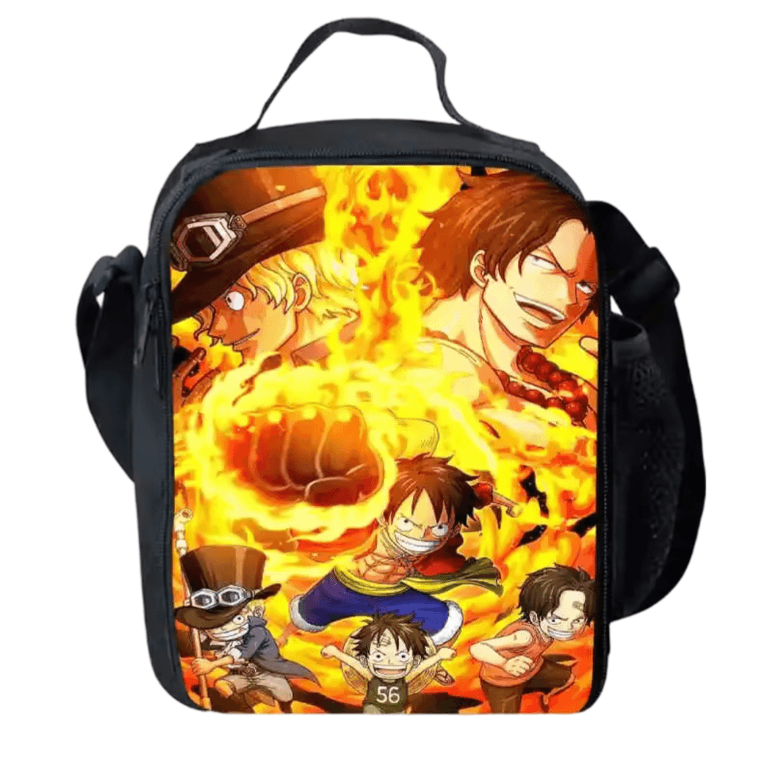 Anime One Piece Portgas D. Ace With Friends Lunch Bag
