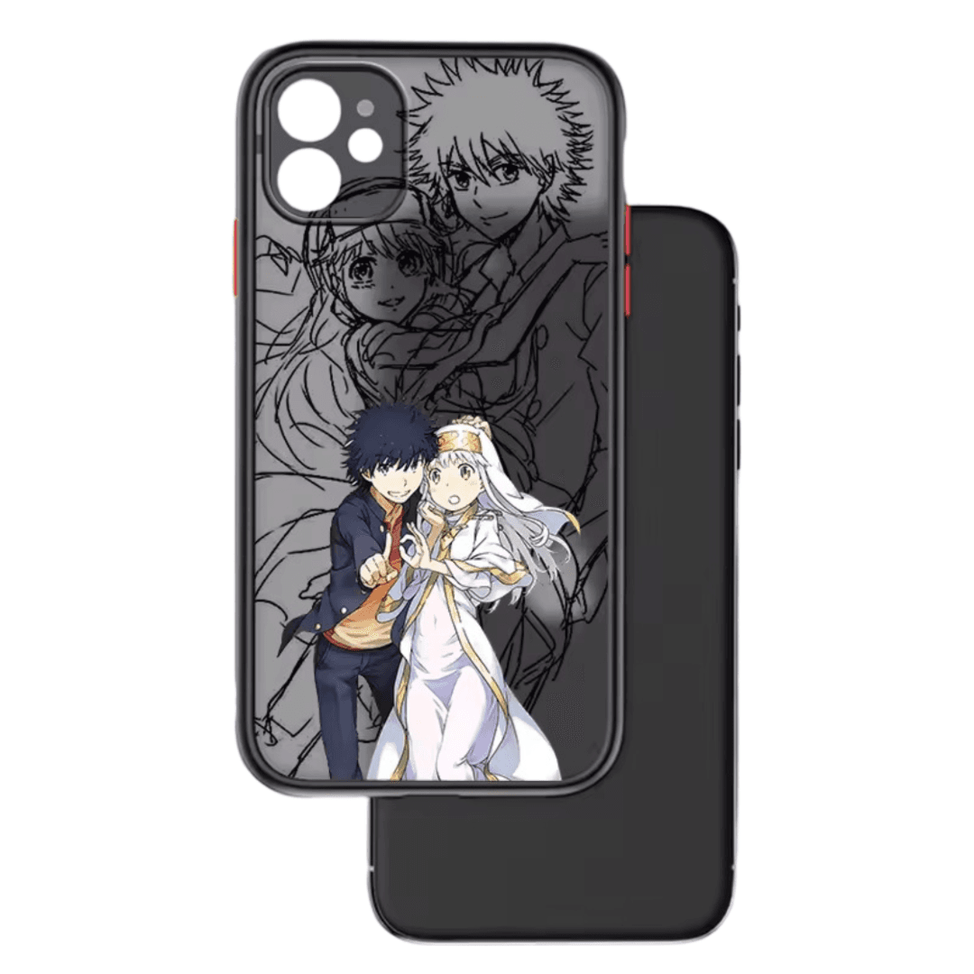 A Certain Magical Index Anime Kamijou Touma And Index Apple iPhone Case