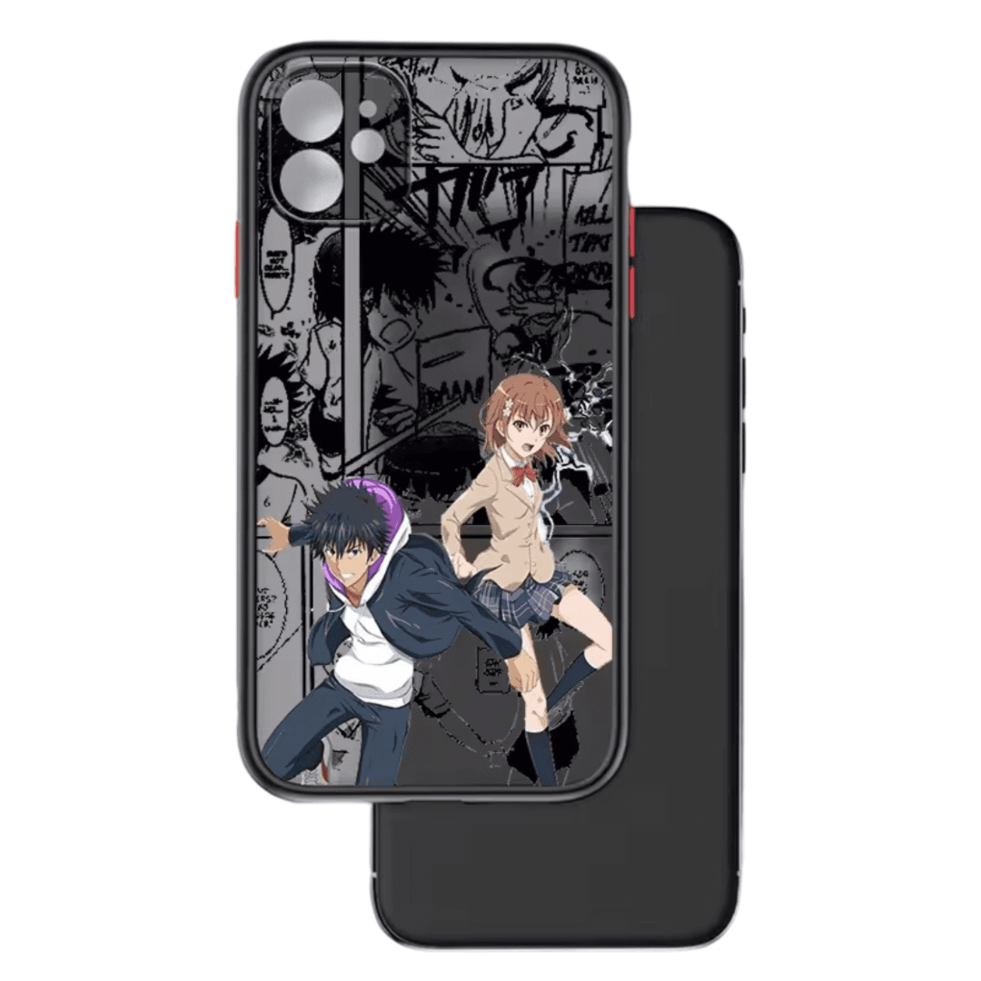 Anime A Certain Magical Index Kamijou Touma And Mikoto Misaka Apple iPhone Case