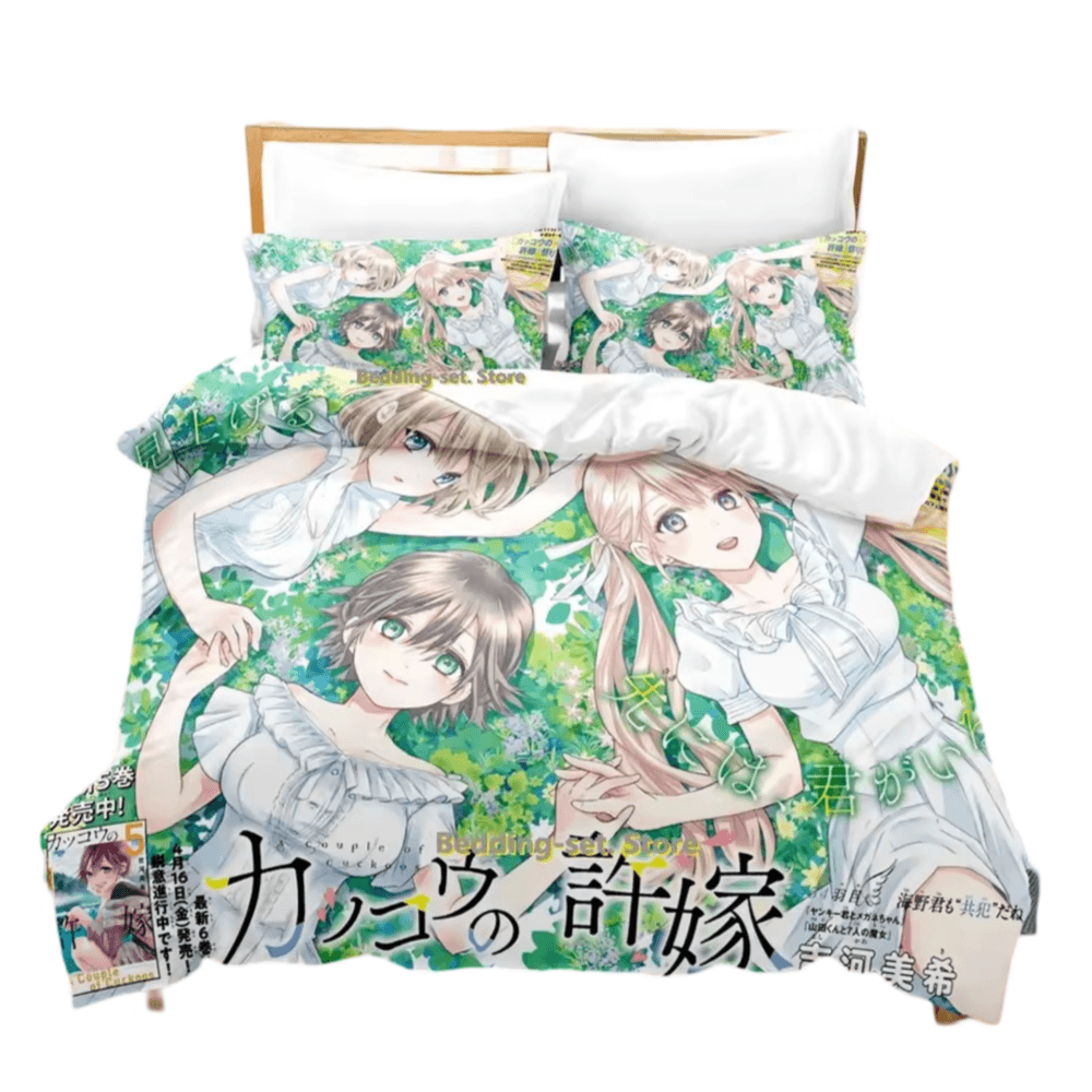 Anime A Couple Of Cuckoos 3D Print Polyester Bedding Set