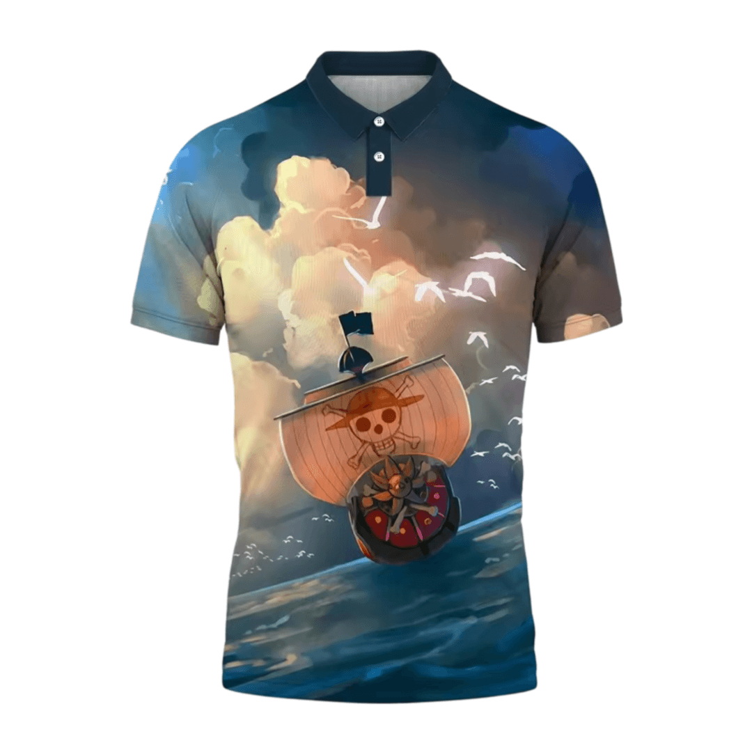 Anime One Piece Thousand Sunny Short Sleeve T-Shirt