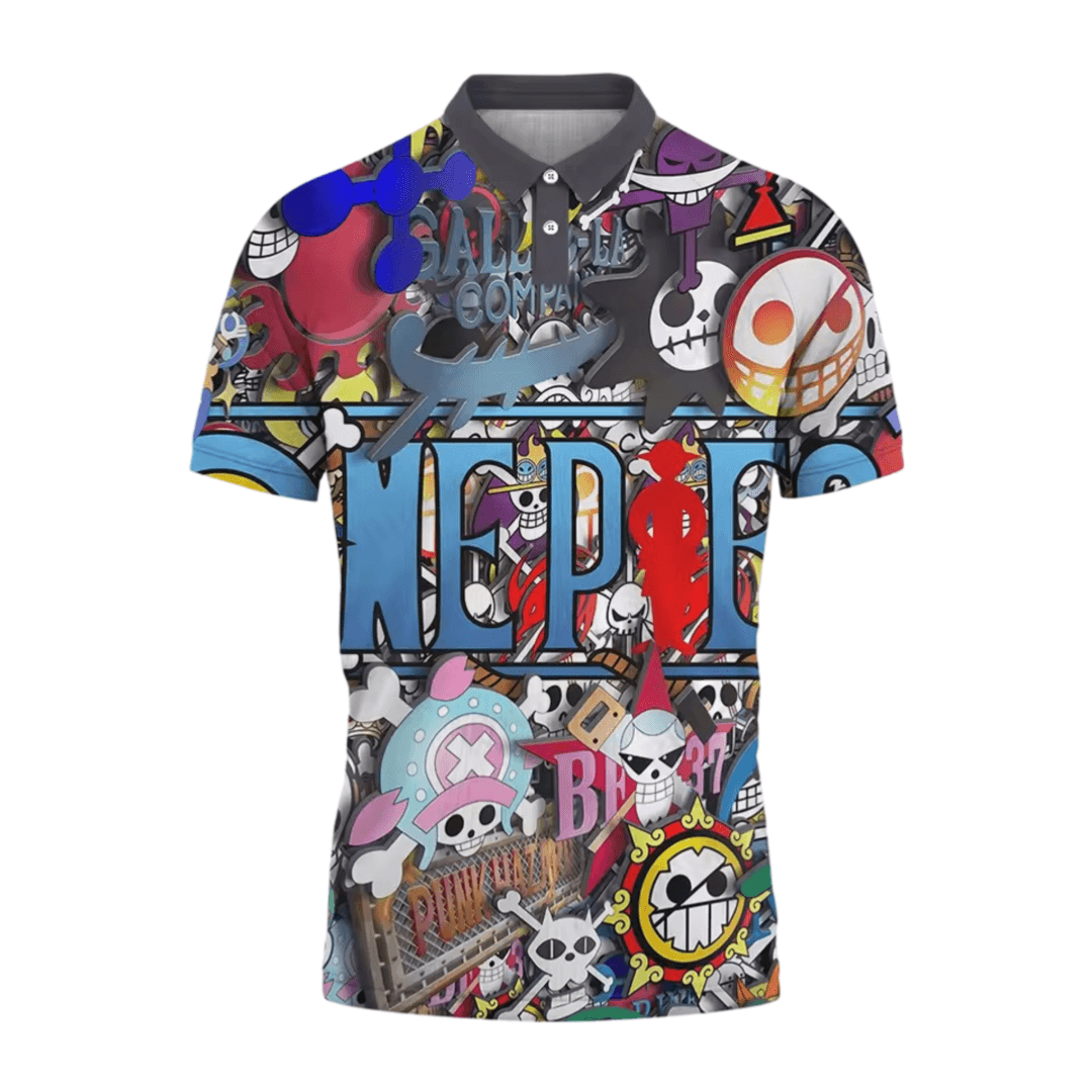 Anime One Piece Symbol Printed T-Shirt