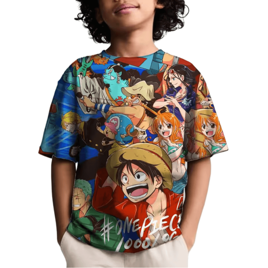 Anime One Piece Character Casual T-Shirt For Children