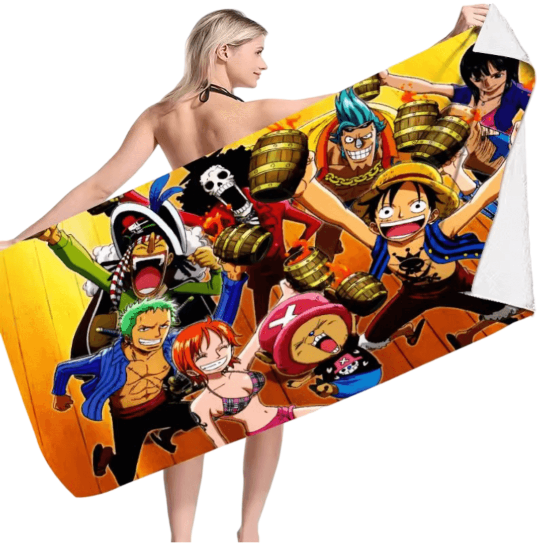 Anime One Piece Straw Hat Pirates Bath Towel