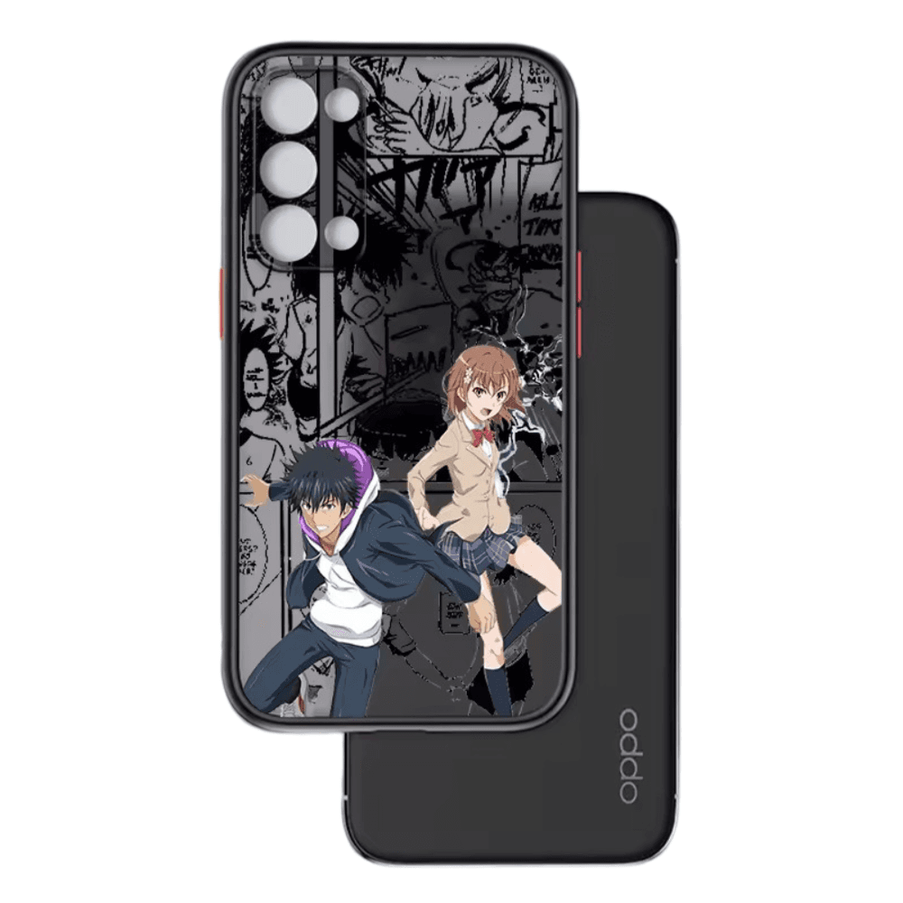 A Certain Magical Index Anime Misaka And Touma Frosted Translucent Phone Case For OPPO